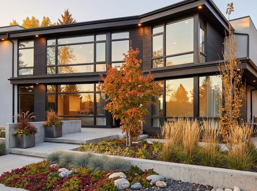 Adark modern home