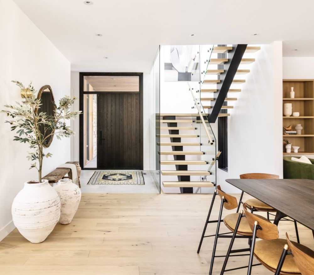 Living room stair case