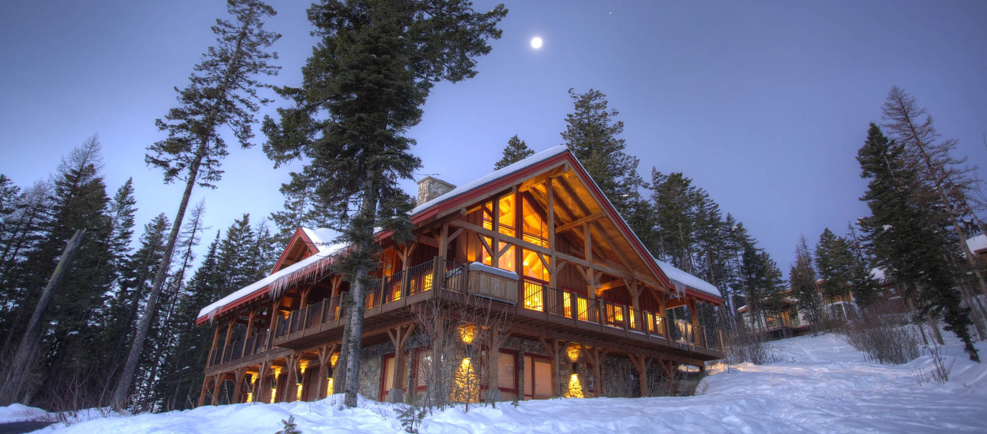 Montana timber frame banner