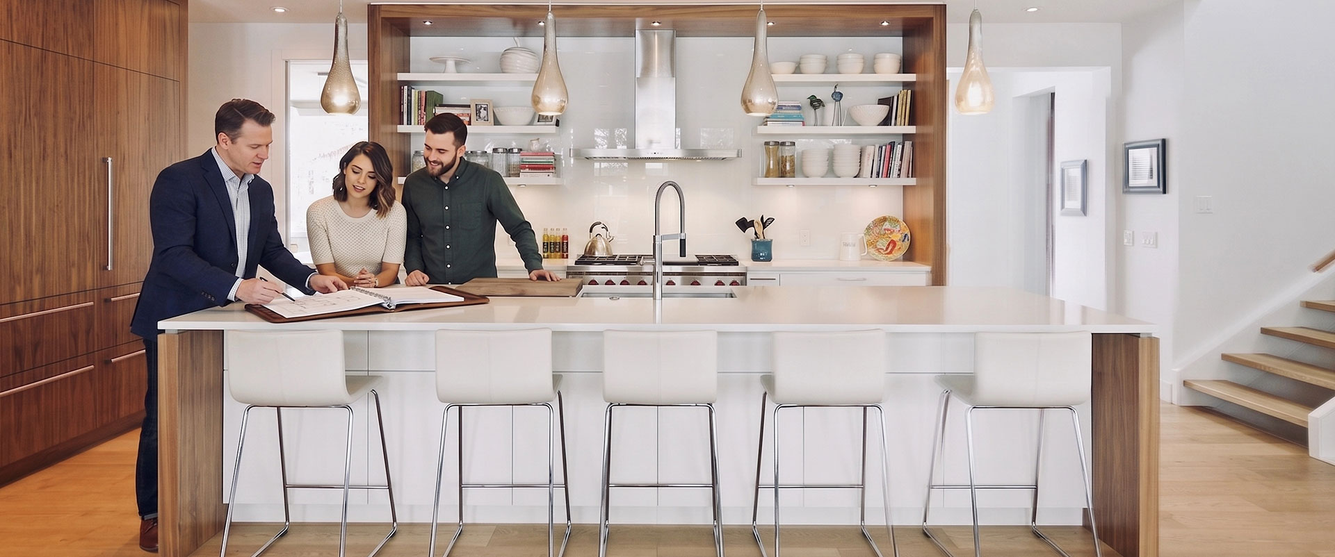 Family kitchen counter